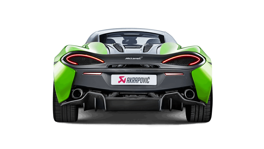 Akrapovic McLaren 540C / 570S Spider / 570GT Slip-On Exhaust System w/ Carbon Tail Pipe Set (Titanium)