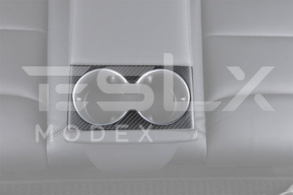 2024-Up Tesla Model 3, 2025-Up Model Y Carbon Fiber Interior Water Cup Frame