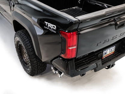 AWE 0FG Exhaust for 4th Gen Toyota Tacoma - Dual Chrome Silver Tips