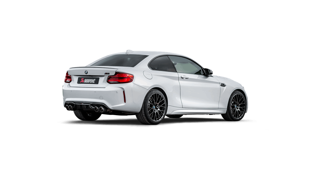 Akrapovic 2018+ BMW M2 Competition/M2 CS (F87N) Slip-On Line (Titanium) w/Carbon Fiber Tips