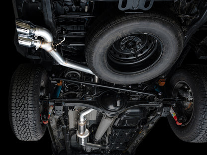 AWE 0FG Exhaust for 4th Gen Toyota Tacoma - Dual Chrome Silver Tips