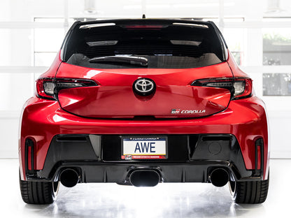 AWE Track Edition Exhaust for GR Corolla - Diamond Black Tips