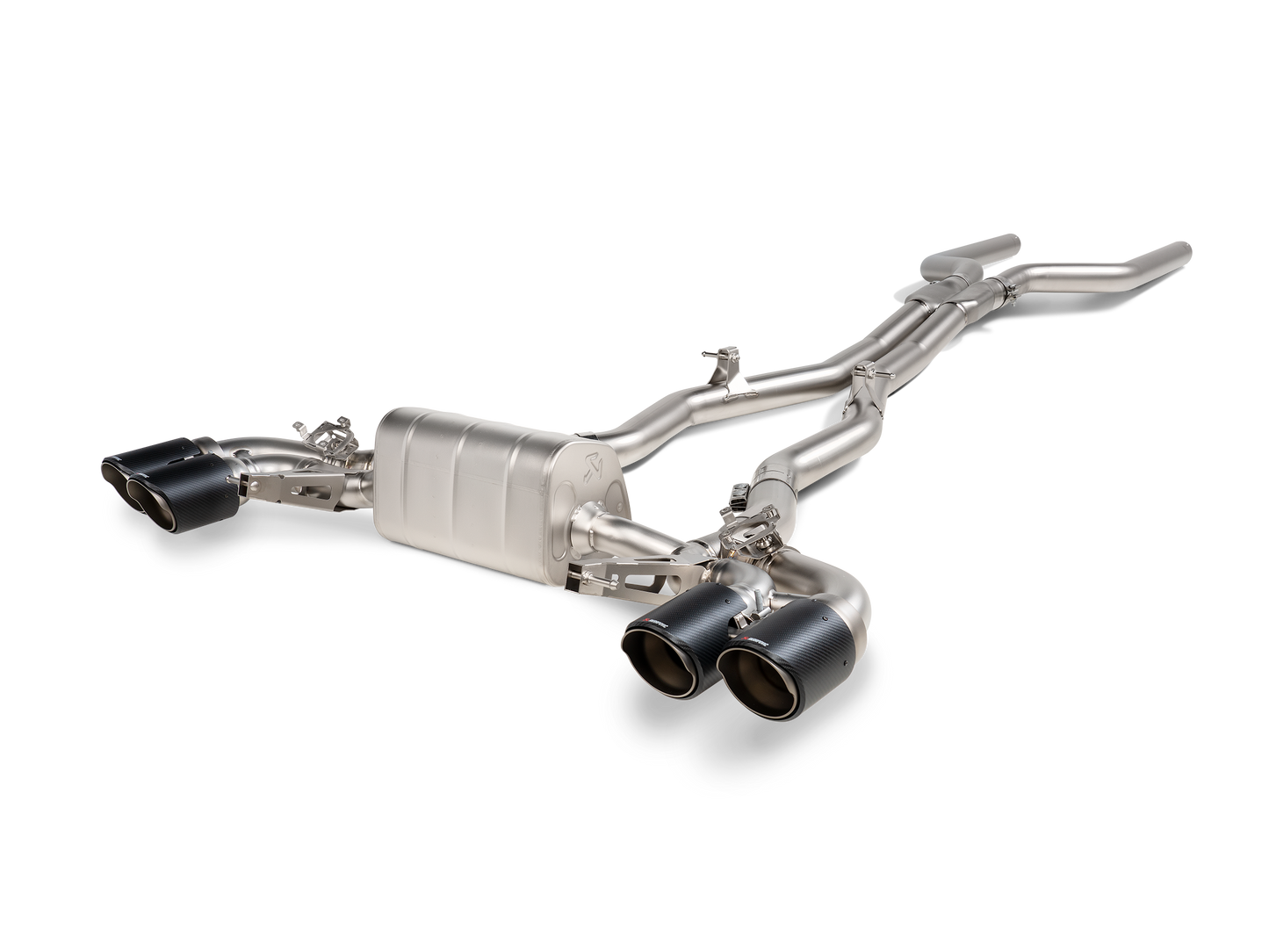 Akrapovic 2020-2024 BMW M8/M8 Competition (F91/F92) Evolution Line Cat Back (Titanium) w/Carbon Tips