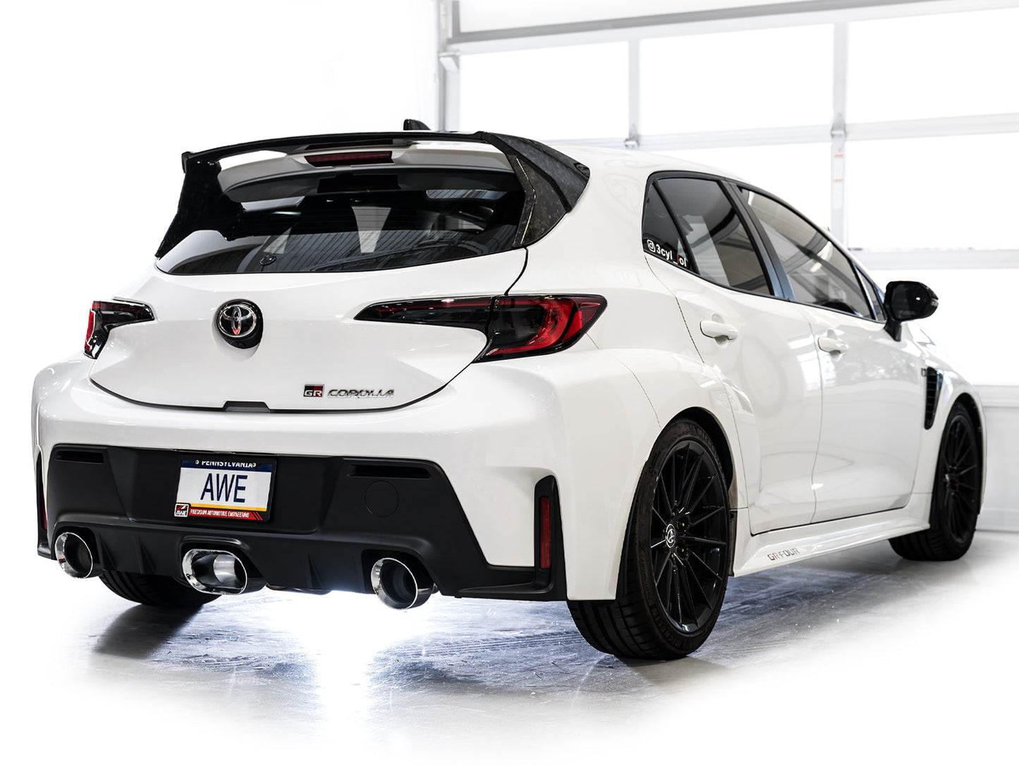 AWE Track Edition Exhaust for GR Corolla - Chrome Silver Tips