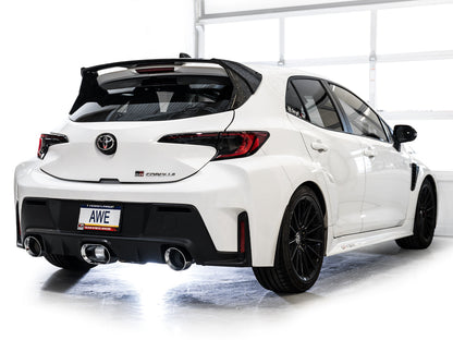 AWE Track Edition Exhaust for GR Corolla - Chrome Silver Tips