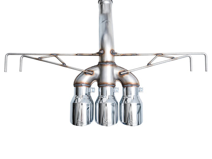 AWE Track Edition Exhaust for FL5 Civic Type R - Triple Chrome Silver Tips