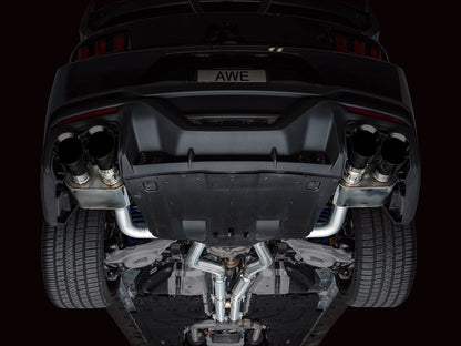 AWE SwitchPath™ Exhaust for S650 Ford Mustang Dark Horse - Quad Diamond Black Tips
