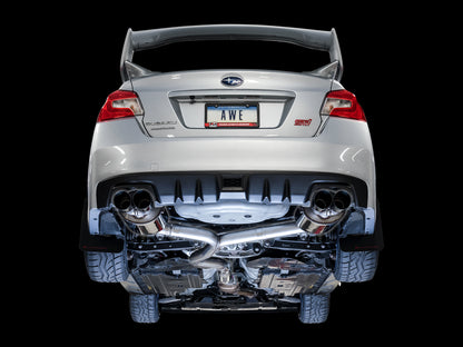 AWE Touring Edition Exhaust for VA STI / GV WRX / GV STI Sedan - Diamond Black Quad Tips (102mm)