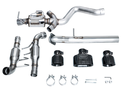 AWE Track Edition Exhaust for GR Corolla - Diamond Black Tips