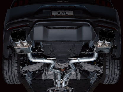 AWE SwitchPath™ Exhaust for S650 Ford Mustang GT Fastback - Quad Diamond Black Tips