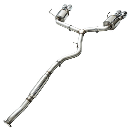 AWE Touring Edition Exhaust for 2015+ VA WRX Sedan - Chrome Silver Quad Tips (102mm)