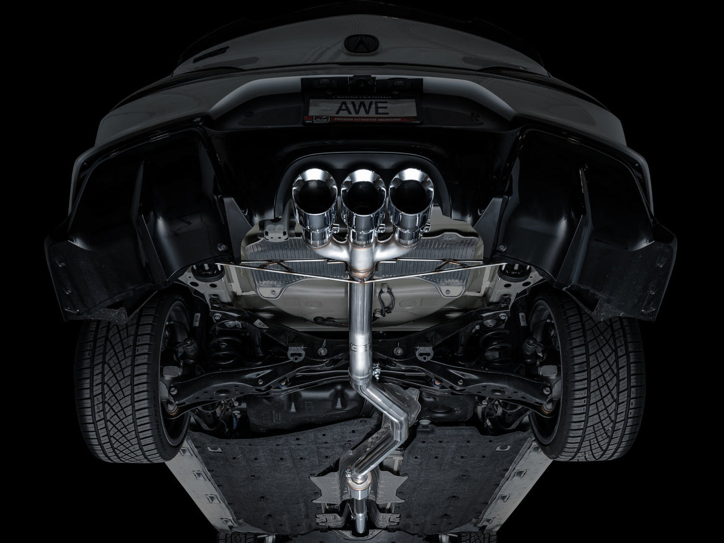 AWE Track Edition Exhaust for DE5 Integra Type-S - Triple Chrome Silver Tips
