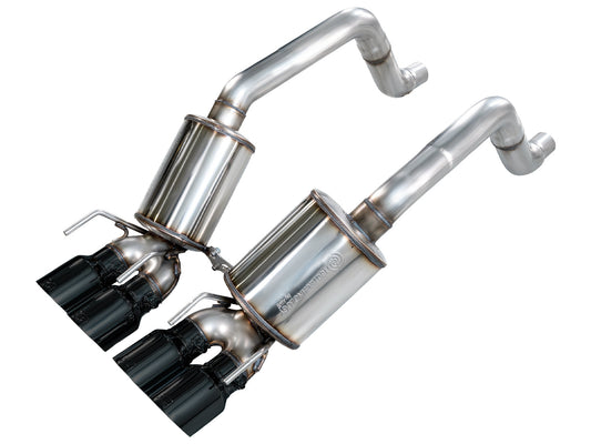AWE Touring Edition Axleback Exhaust for C6 Chevrolet Corvette 6.2L (2009-2013) - Diamond Black Tips