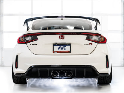AWE Touring Edition Exhaust for FL5 Civic Type R - Triple Chrome Silver Tips