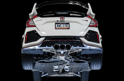 AWE Touring Edition Exhaust for FK8 Civic Type R (includes Front Pipe and DualPhase Mid Pipe) - Triple Diamond Black Tips