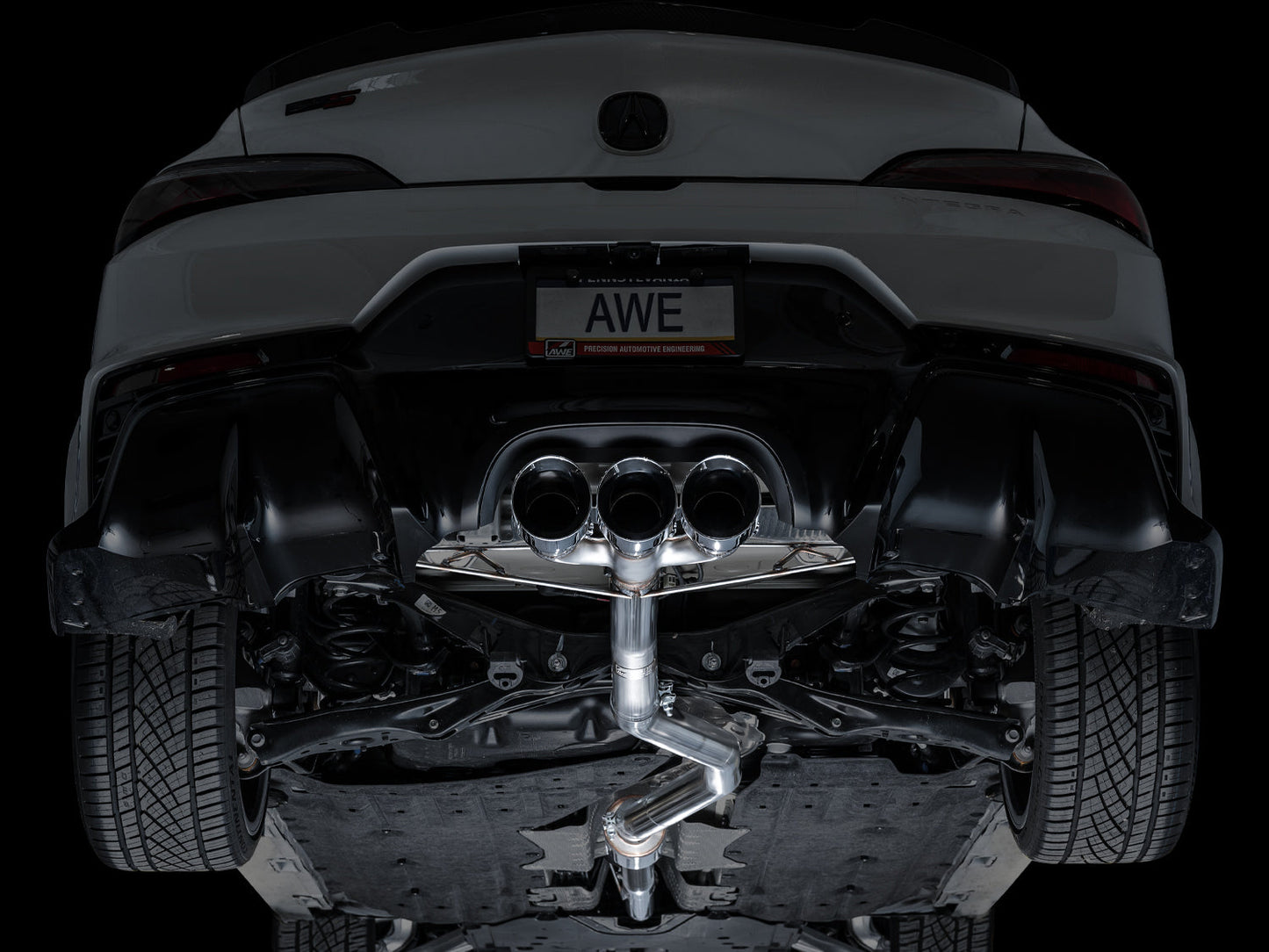 AWE Track Edition Exhaust for DE5 Integra Type-S - Triple Chrome Silver Tips