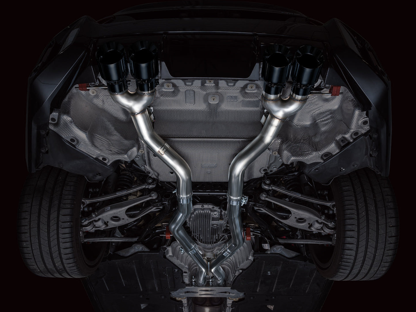 AWE Track Edition Exhaust for BMW G87 M2 - Diamond Black Tips