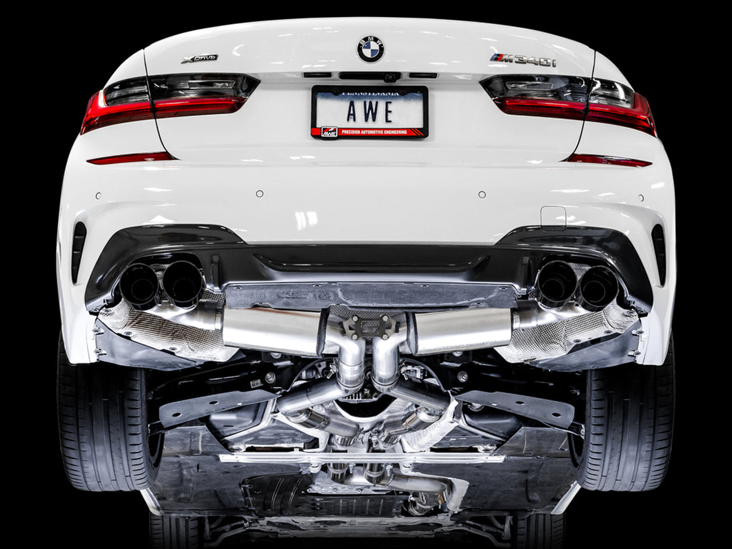AWE Resonated Touring Edition Exhaust for G2X M340i / M440i - Diamond Black Tips