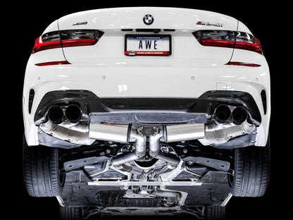 AWE Resonated Touring Edition Exhaust for G2X M340i / M440i - Diamond Black Tips