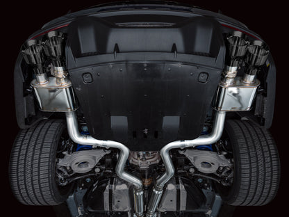 AWE SwitchPath™ Exhaust for S650 Ford Mustang Dark Horse - Quad Diamond Black Tips