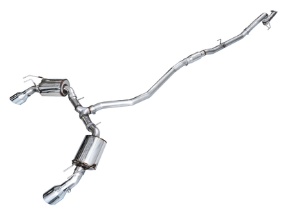 AWE Touring Edition Exhaust for FE1 Civic Si/DE4 Acura Integra - Chrome Silver Tips