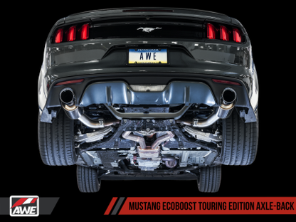 AWE Touring Edition Axle-back Exhaust for S550 Mustang EcoBoost - Chrome Silver Tips