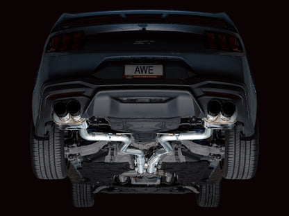AWE SwitchPath™ Exhaust for S650 Ford Mustang GT Fastback - Quad Diamond Black Tips