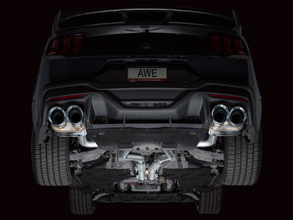 AWE SwitchPath™ Exhaust for S650 Ford Mustang Dark Horse - Quad Chrome Silver Tips