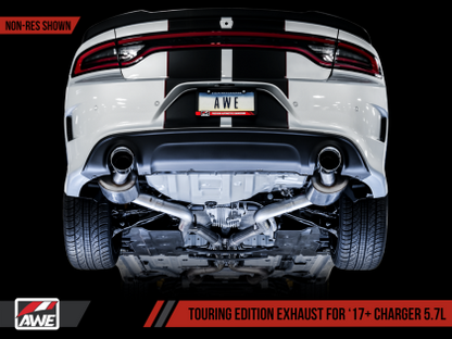 AWE Touring Edition Exhaust for 17+ Charger 5.7 - Non-Resonated - Chrome Silver Tips