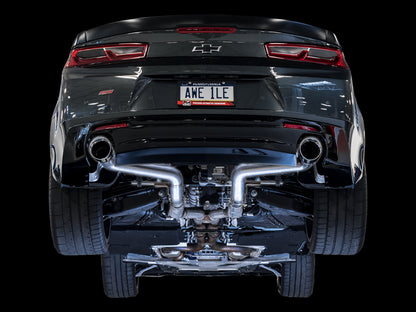 AWE Track Edition Axle-back Exhaust for Gen6 Camaro SS / LT1 - Chrome Silver Tips (Dual Outlet)