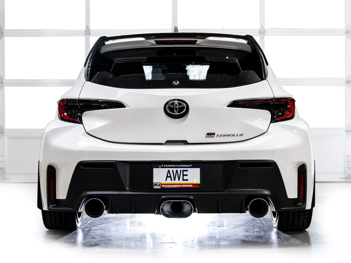 AWE Track Edition Exhaust for GR Corolla - Chrome Silver Tips