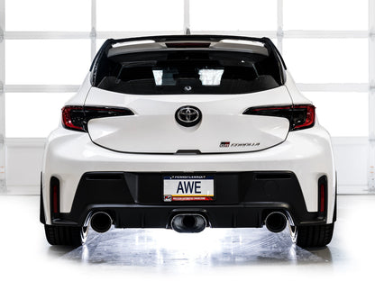 AWE Track Edition Exhaust for GR Corolla - Chrome Silver Tips