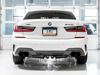 AWE Resonated Touring Edition Exhaust for G2X M340i / M440i - Diamond Black Tips