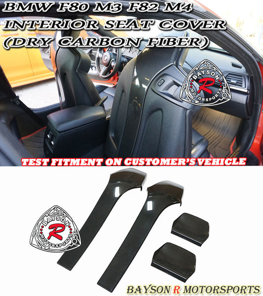 Add-On Seat Back Support Cover (Carbon Fiber) For 2015-2020 BMW M3 F80 / M4 F82 F83
