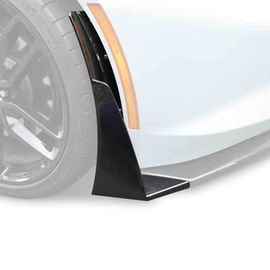 Corvette C7 Stage 3 DRY CARBON FIBER Front Splitter Wickerbill Extension Winglets