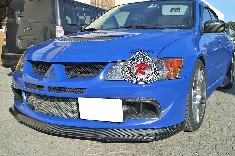 JDM Style (Carbon Fiber) Front Bumper Air Duct Vent for 2003-2005 Mitsubishi Evolution-8