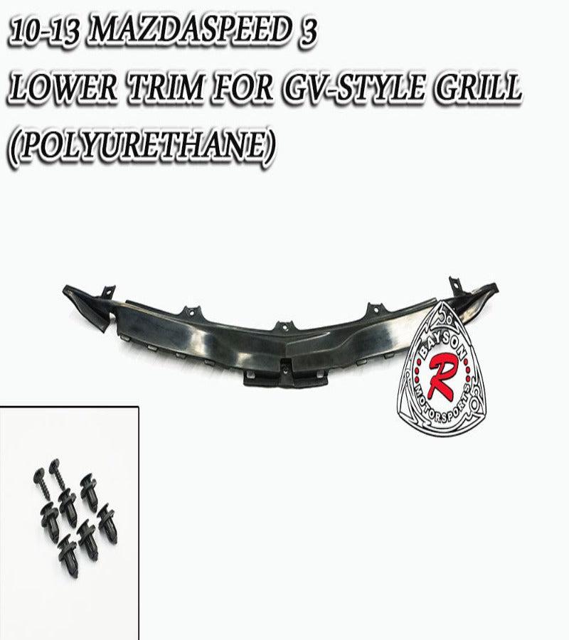 GV-Style Front Grille with Lower Trim For 2010-2013 Mazda-3 (Mazdaspeed-3 Only)