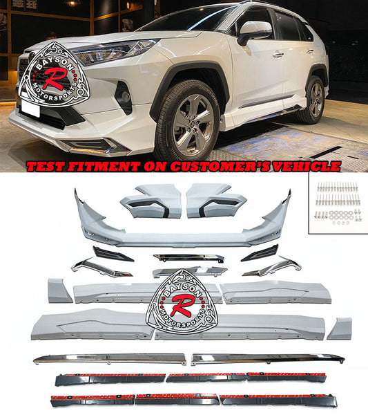 MOD Style Full Kit (Front Lip + Side Skirts + Rear Lip) For 2019-2022 Toyota RAV4 (Wont Fit Adventure / TRD Off Road / Prime)