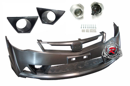 MU RR Front Bumper/Grille/Fog Lights For 2006-2011 Acura CSX 4Dr (Canadian Model)