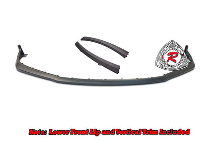 GT4 Style Front Lip with Vertical Trim For 2016 Porsche Cayman GT4/Boxster Spyder (981)