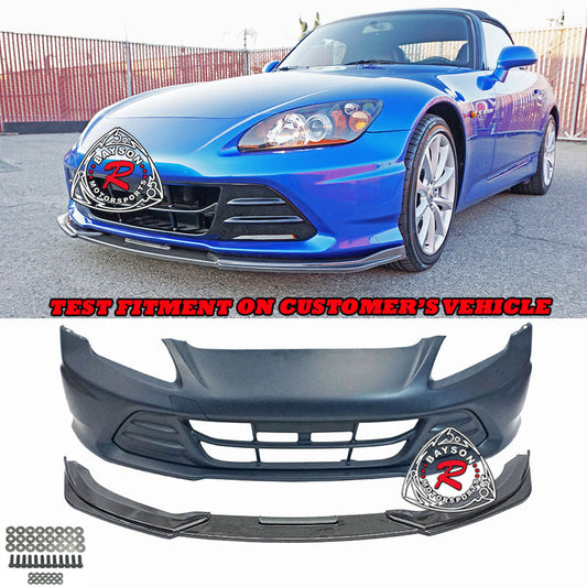 20th Anniversary Style Front Bumper With Front Lip (Carbon Fiber  2000-2009 Honda S2000