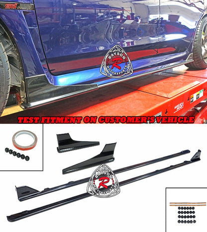 ST Style Side Skirts with Front Side Spats For 2015-2021 Subaru WRX/WRX Sti
