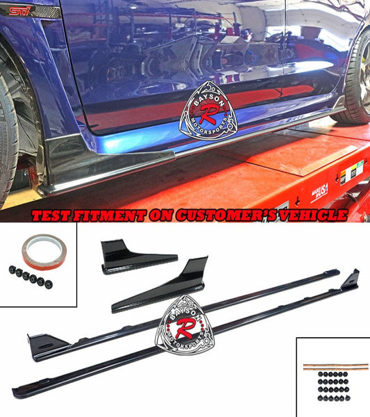 ST Style Side Skirts with Front Side Spats For 2015-2021 Subaru WRX/WRX Sti