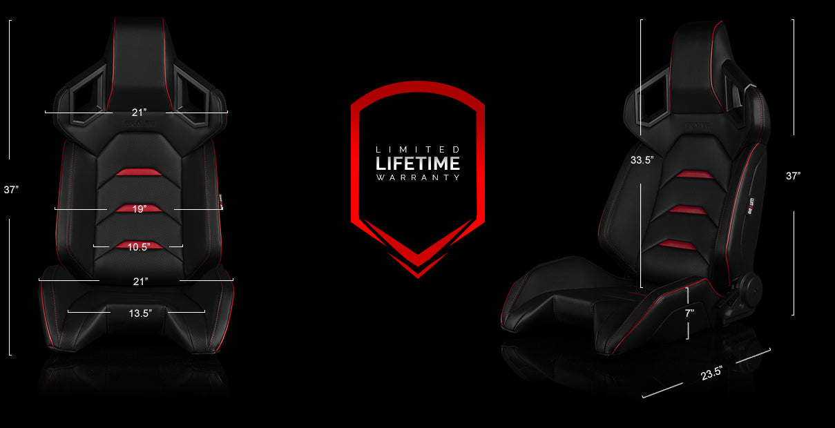 ALPHA-X Series Sport Reclinable Seats - Priced Per Pair