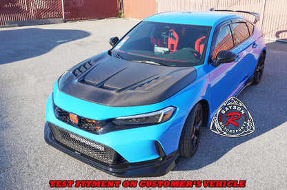 VR Style (Double Sided Carbon Fiber) Hood For 2023-2025 Honda Civic Type R (FL5)