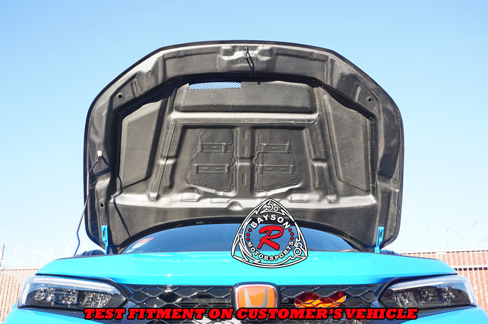 VR Style (Double Sided Carbon Fiber) Hood For 2023-2025 Honda Civic Type R (FL5)