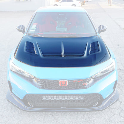 VR Style (Double Sided Carbon Fiber) Hood For 2023-2025 Honda Civic Type R (FL5)