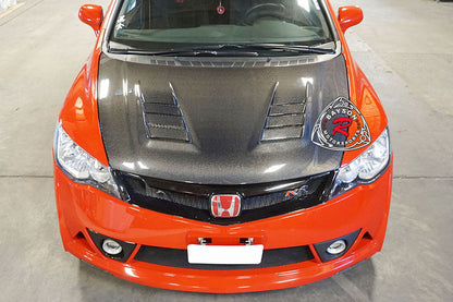 MU Style (Carbon Fiber) Hood For 2006-2011 Honda Civic (JDM Spec 4Dr Sedan)