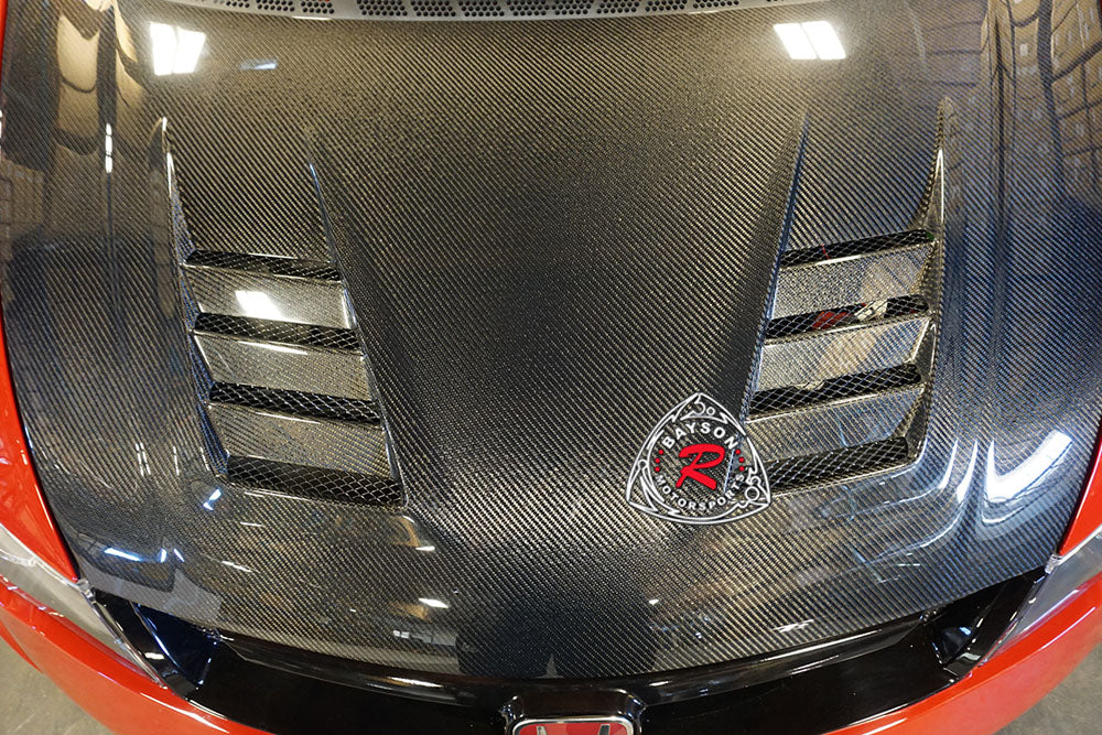 MU Style (Carbon Fiber) Hood For 2006-2011 Acura CSX 4Dr Sedan (Canadian Model)