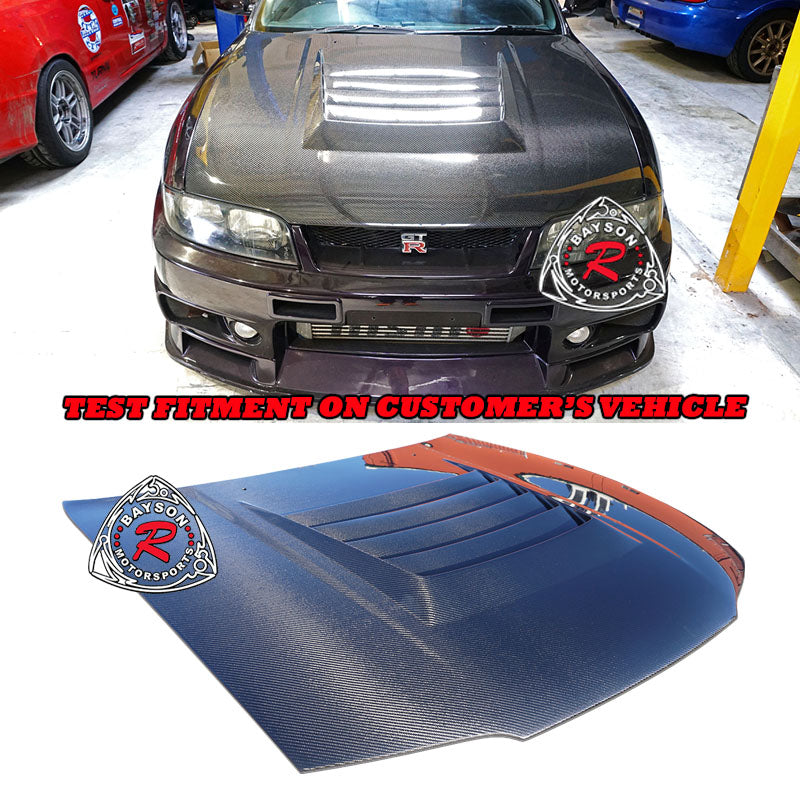 Z-Tune Style (Carbon Fiber) Hood For 1995-1998 Nissan GTR (R33)